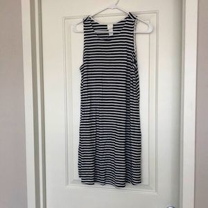 H&M small navy and white striped tank dress